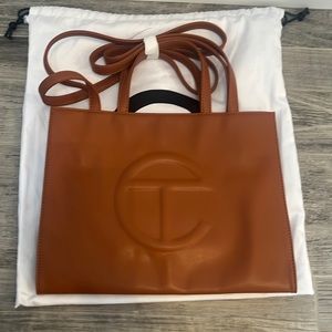 Telfar Medium Tan Shopping bag, Excellent Condition